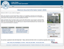 Tablet Screenshot of edis.usitc.gov