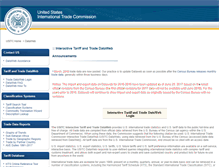Tablet Screenshot of dataweb.usitc.gov